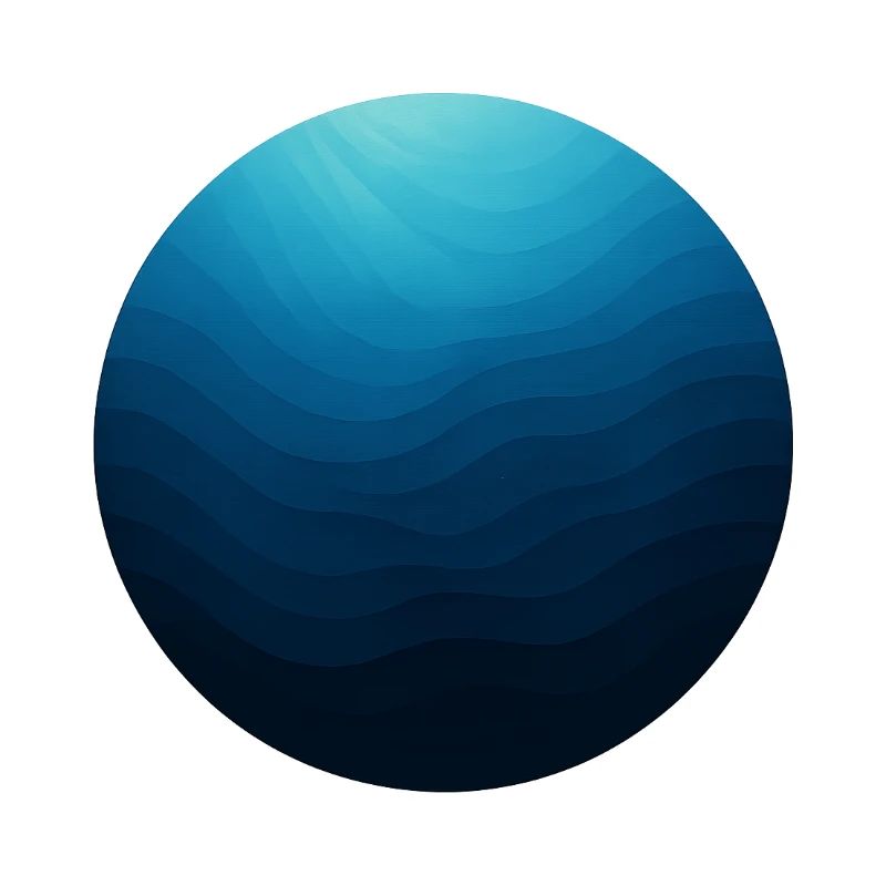 Ocean Circle in Blue Waves