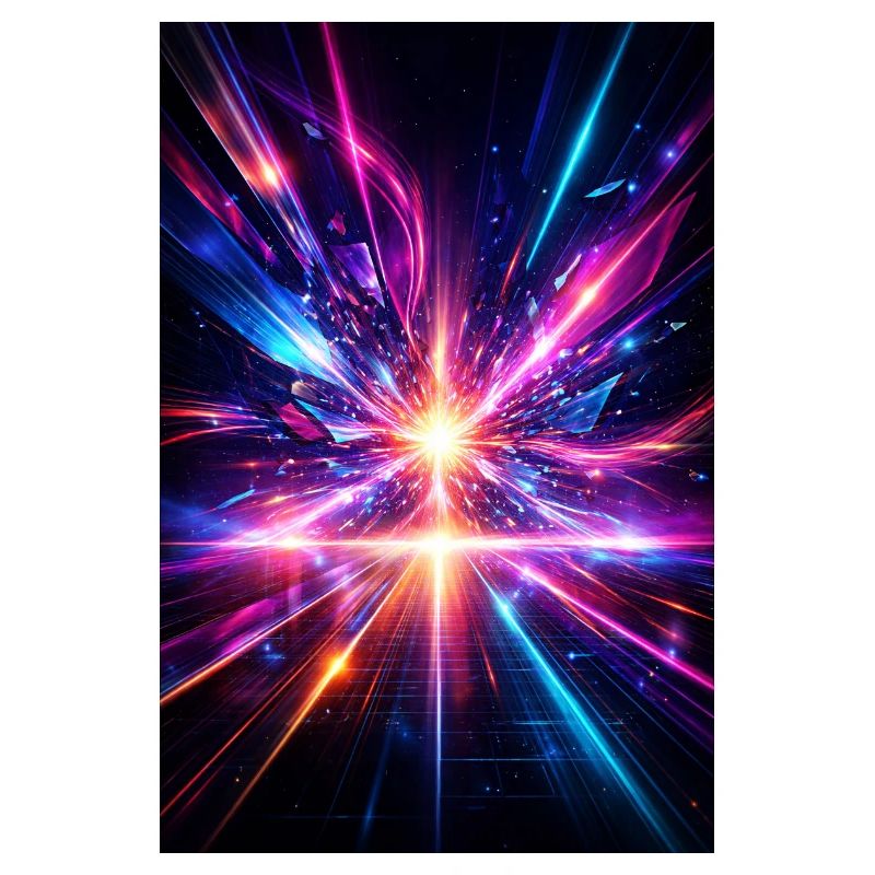 Neonstrahlen Explosion