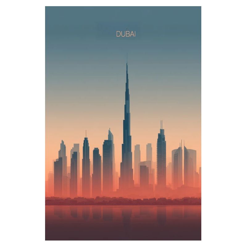 Dubai Skyline dans des teintes pastel