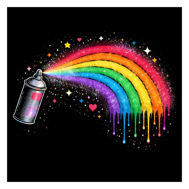 Rainbow Spray Art