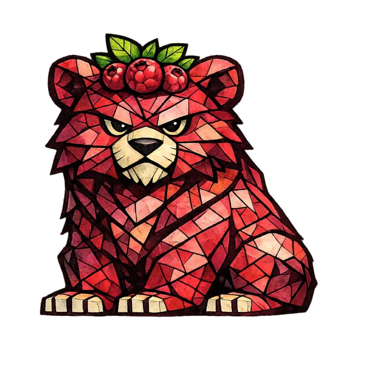 Raspberry Bear Cubism Version