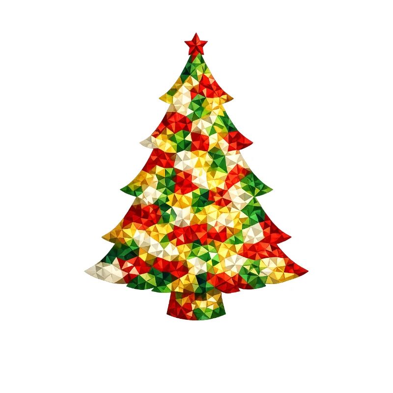 Christmas Tree Crystal . 1 . AI generated
