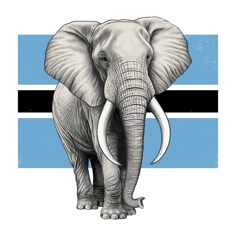 Drapeau éléphant du Botswana