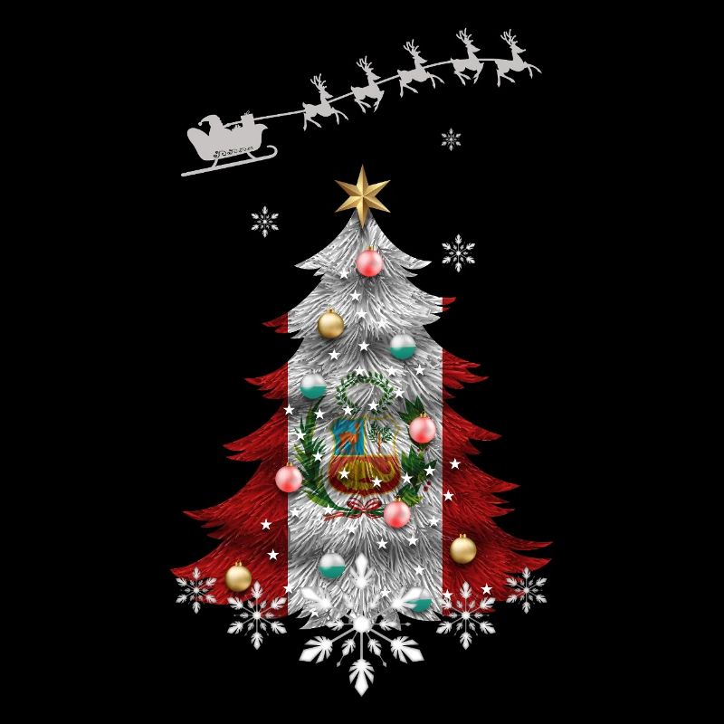Christmas tree with Peru flag
