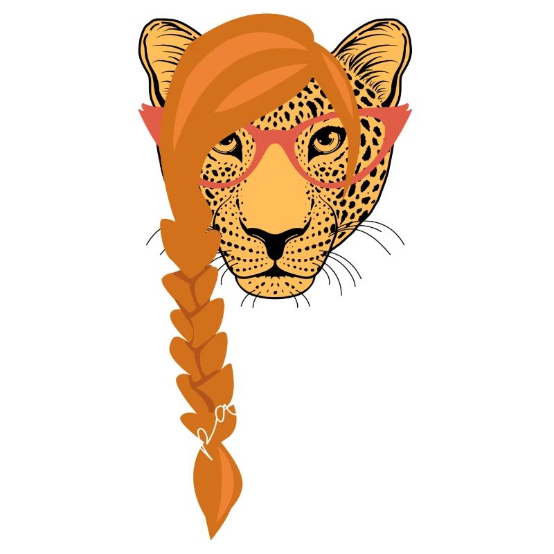 leopard Lady | white text