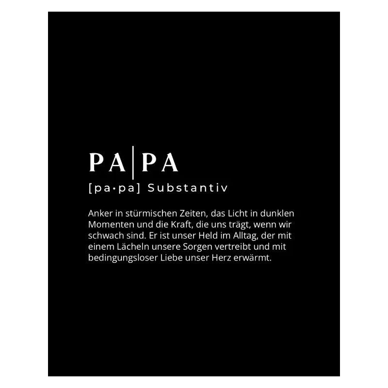 Vatertag Asthetisch Modern Einfach Papa Spruch