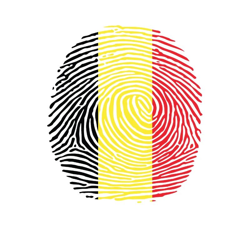 empreinte digitale du drapeau belge