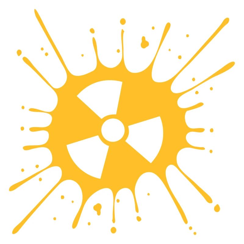 caution atomic symbol radioactive warning note