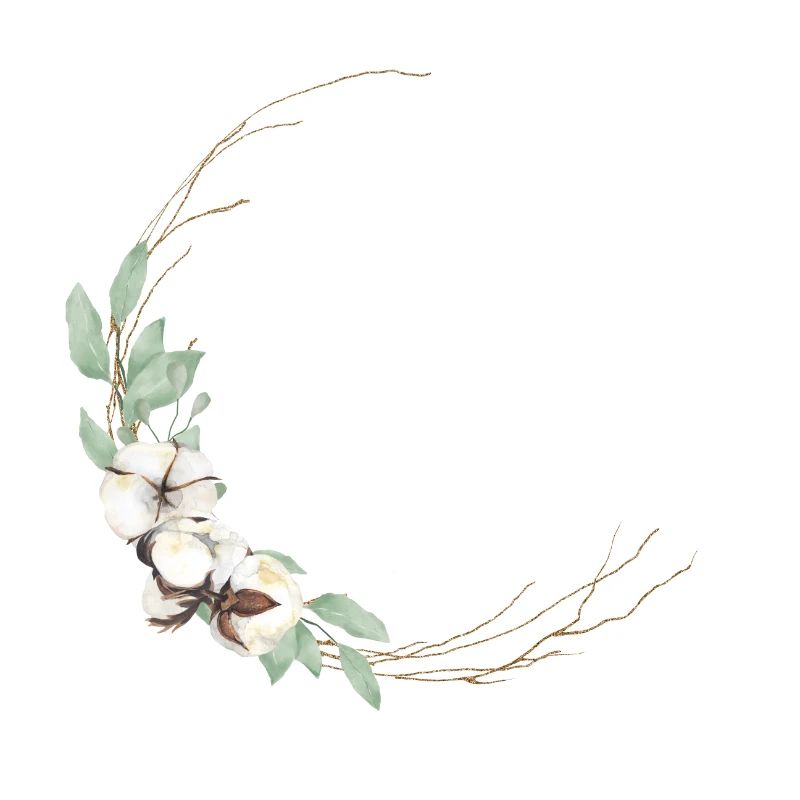 Half wreath Boho customizable