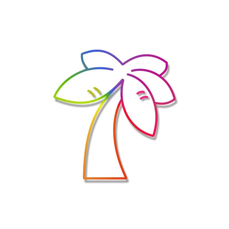 Regenbogen Palme