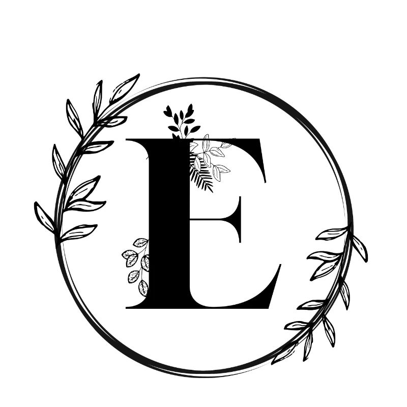 Floral letter E