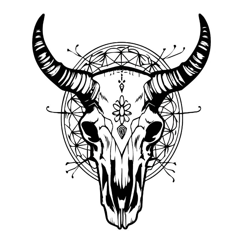 Kuh Schädel Boho
