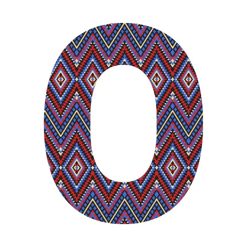 Monogram Letter O- geometric pattern