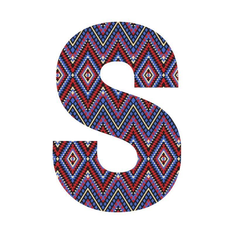 Monogramm Buchstabe S - geometrisches Muster