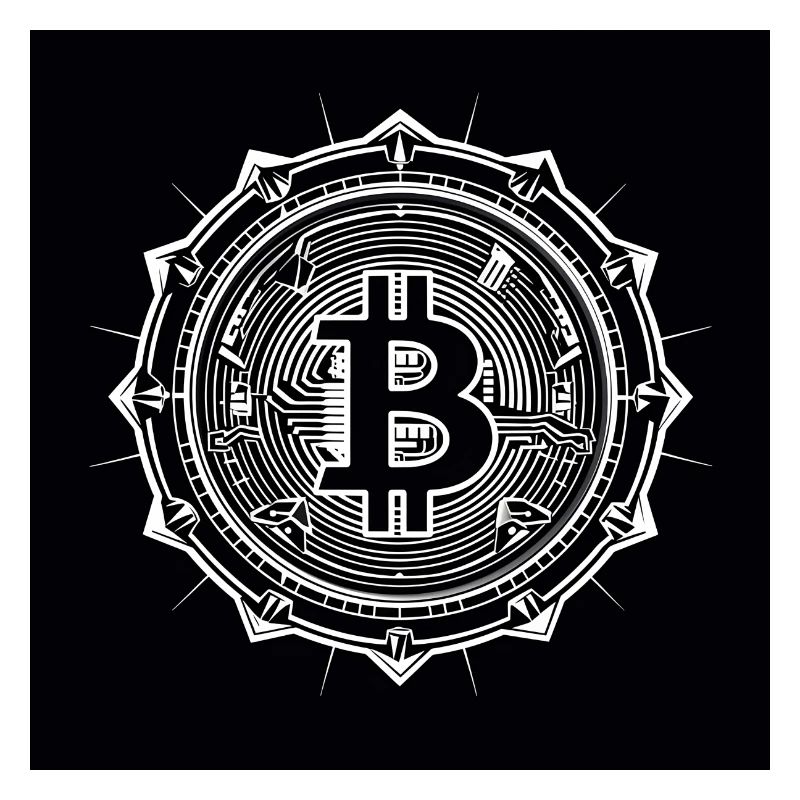 Logo bitcoin noir blanc moderne