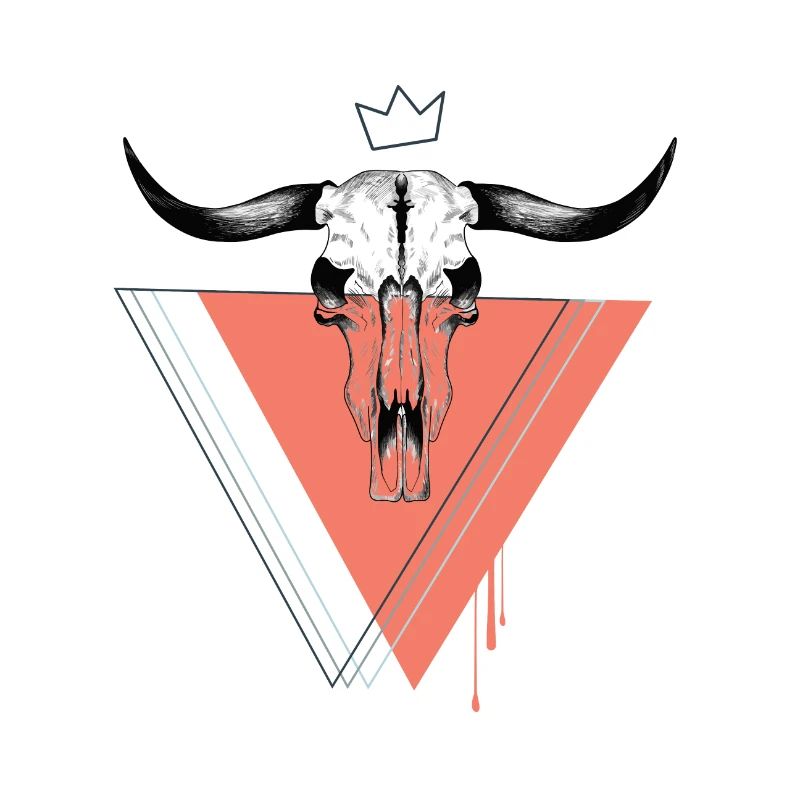 crâne de taureau triangle