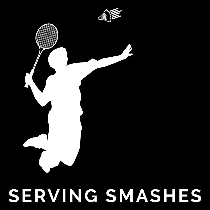 Serving smashes, badminton