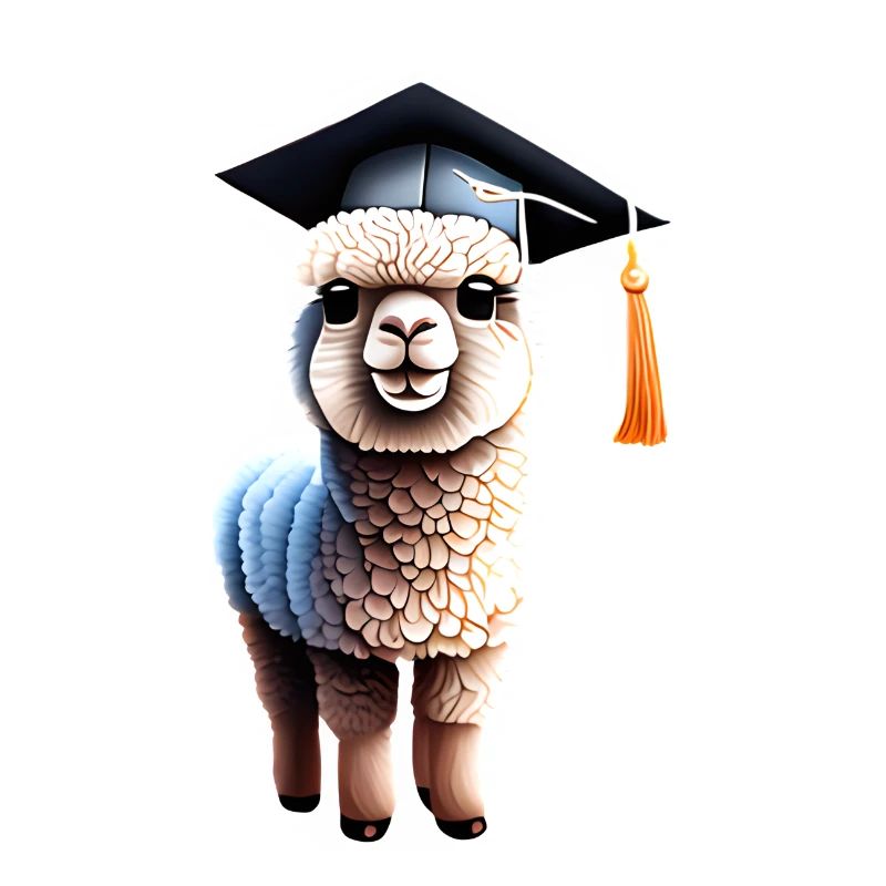 Bachelor Alpaka Schulabschluss Studium Absolvent