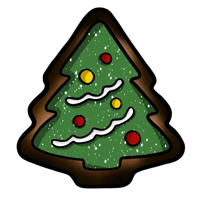 Biscuits de sapin de Noël brûlés