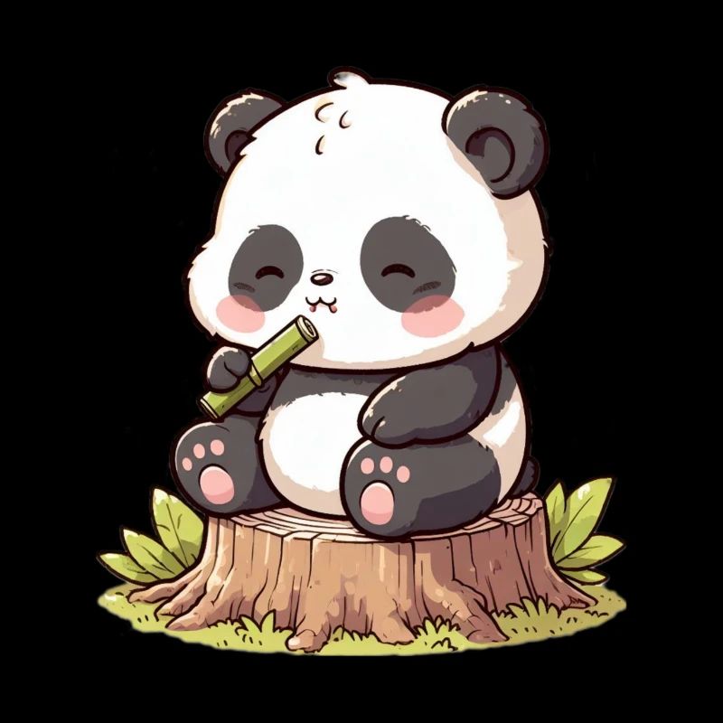 Panda mit Bambus