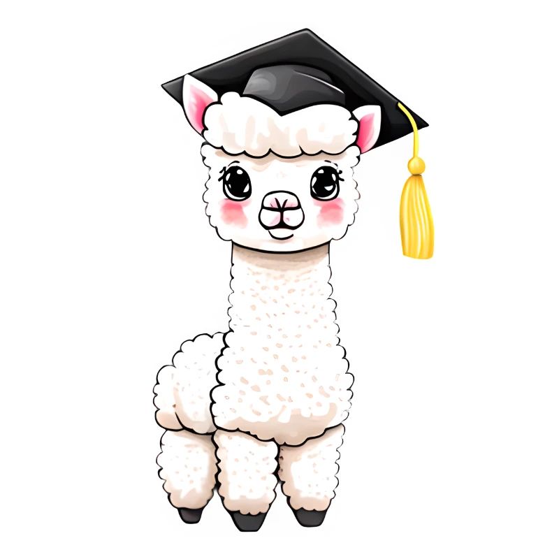 Bachelor Alpaka Studium Absolvent Schulabschluss