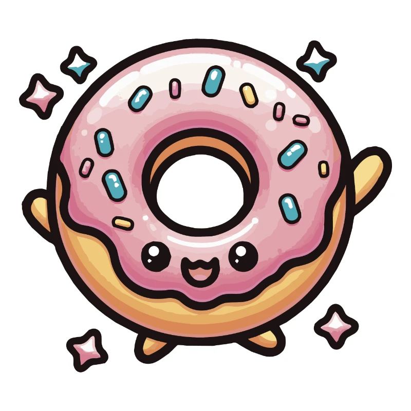 Beignet mignon Chibi Kawaii