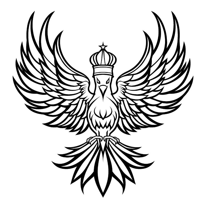 Phoenix mit Krone