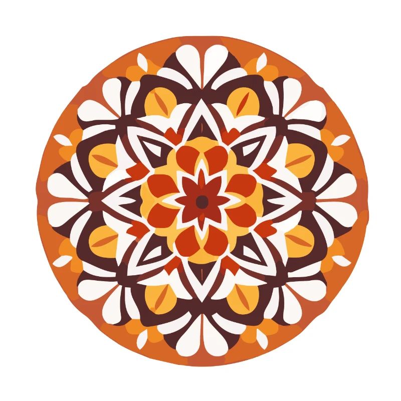 Mandala Pattern Colors Symmetrical5