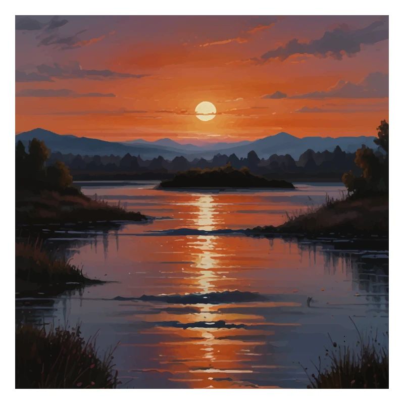 Paysage Coucher De Soleil