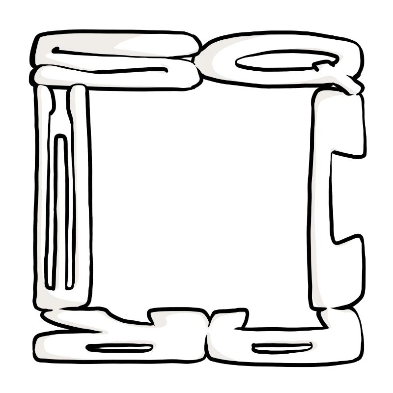Square Graffiti (Black & White)