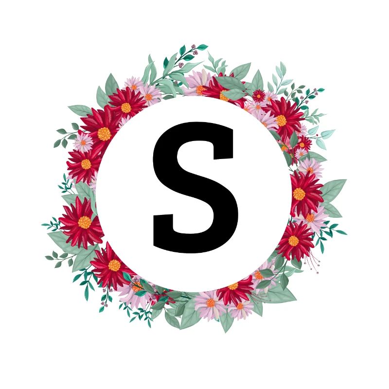 Blumenkrone des Buchstabens