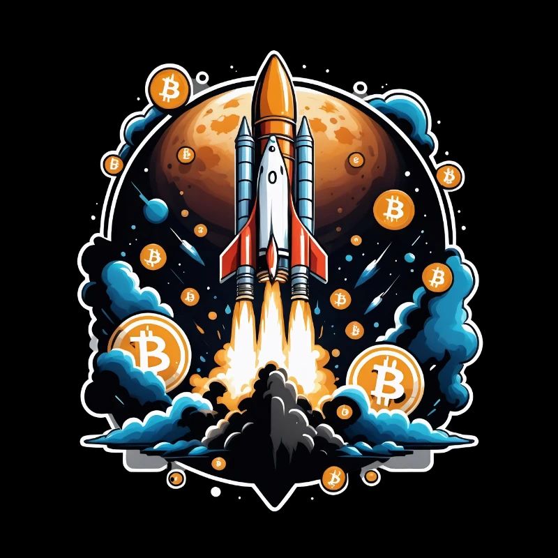 Bitcoin Krypto Crypto to the Moon Geschenk