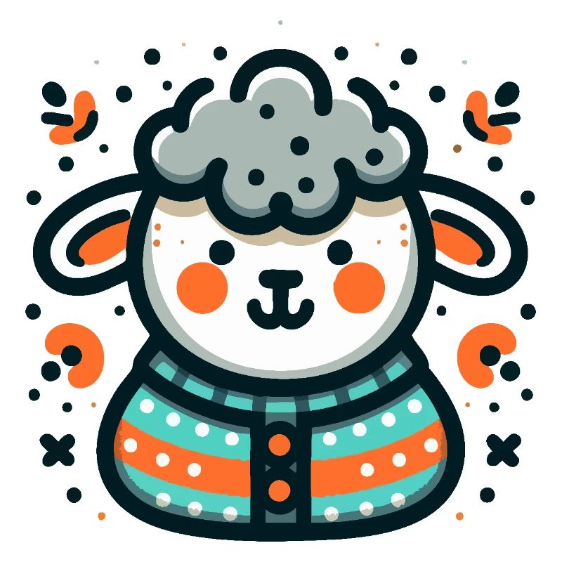 Süßes Schaf im Pullover