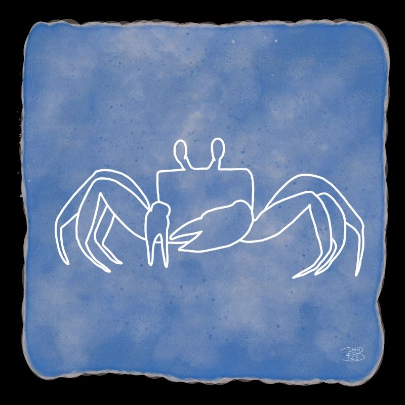 "Crab", Boho Line Art Design, Series "Ocean"