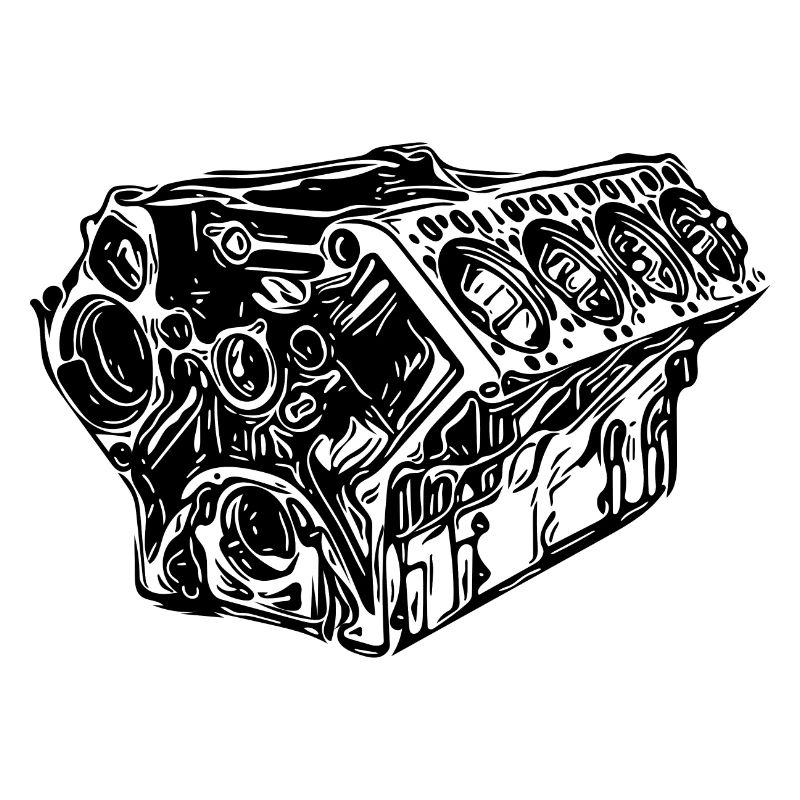 Car Cylinder Engine Block Displacement Fan