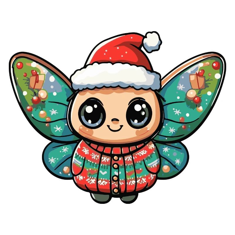 Bande dessinée de Noël papillon