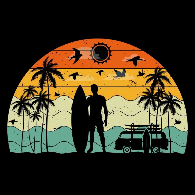 Surf Retro Sonnenuntergang