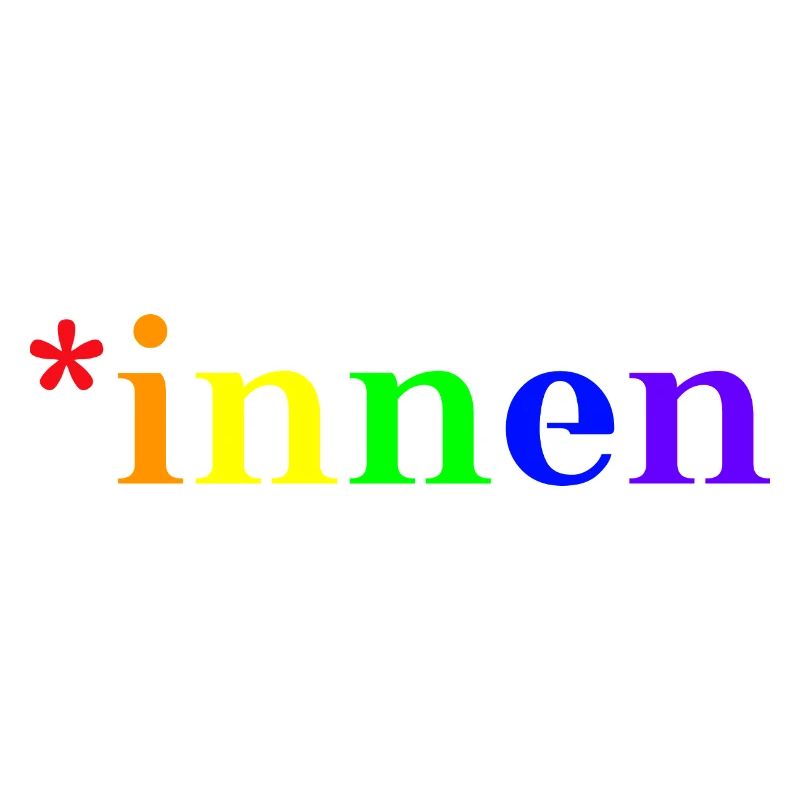 *innen Geschenkidee Gendern Regenbogenfarben queer