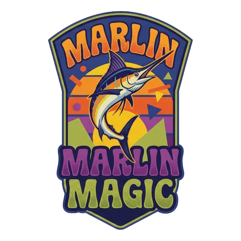 Marlin Magic Retro Sunset