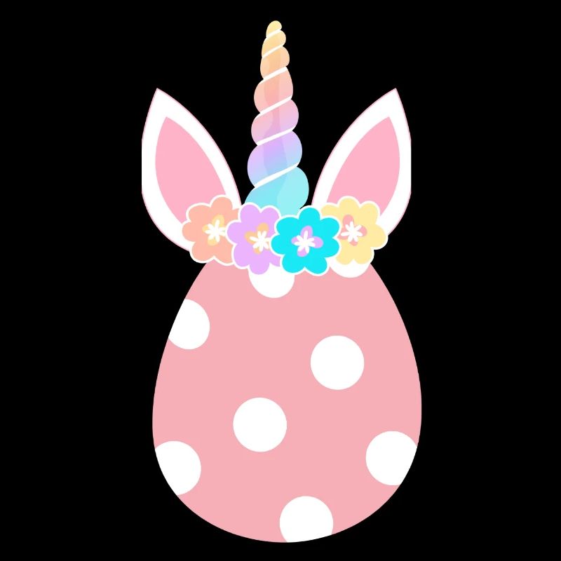 Osterei Einhorn Regenbogen