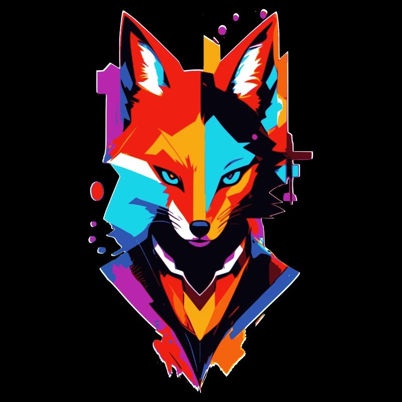 colorful comic fox