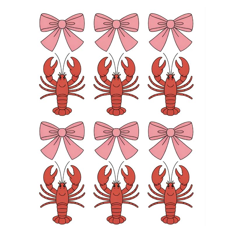 Coquette Lobster Bows Pattern