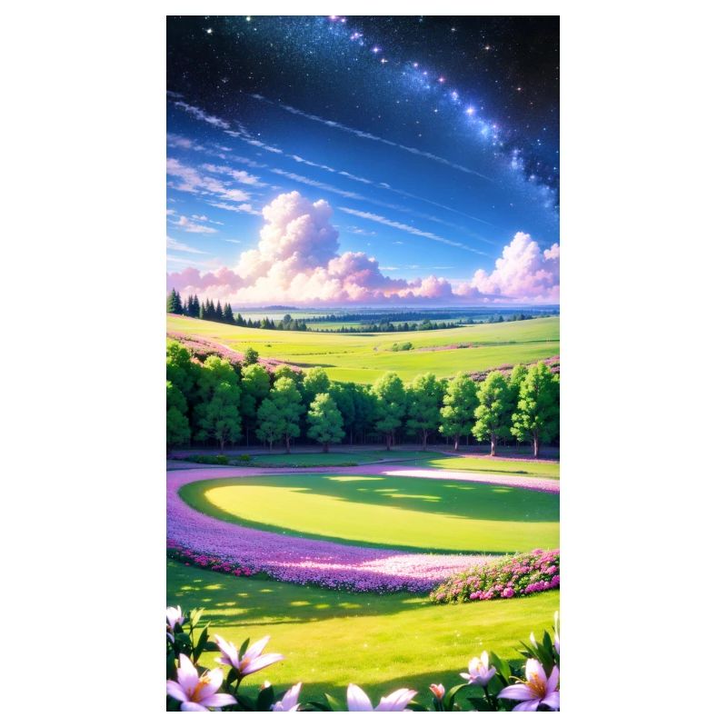 Landschaft mit 4 Bereichen, Generative KI