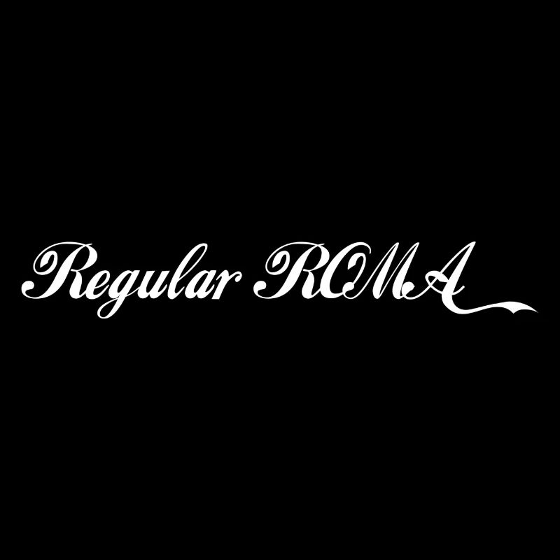 Rom régulier - Lettrage blanc
