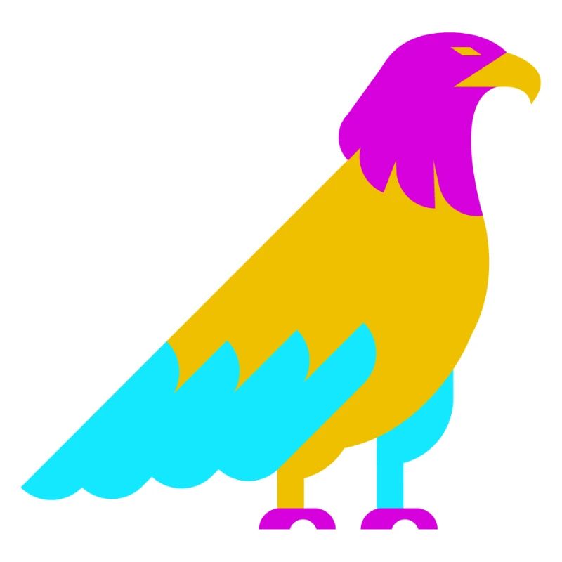 Farbenfroher abstrakter Adler