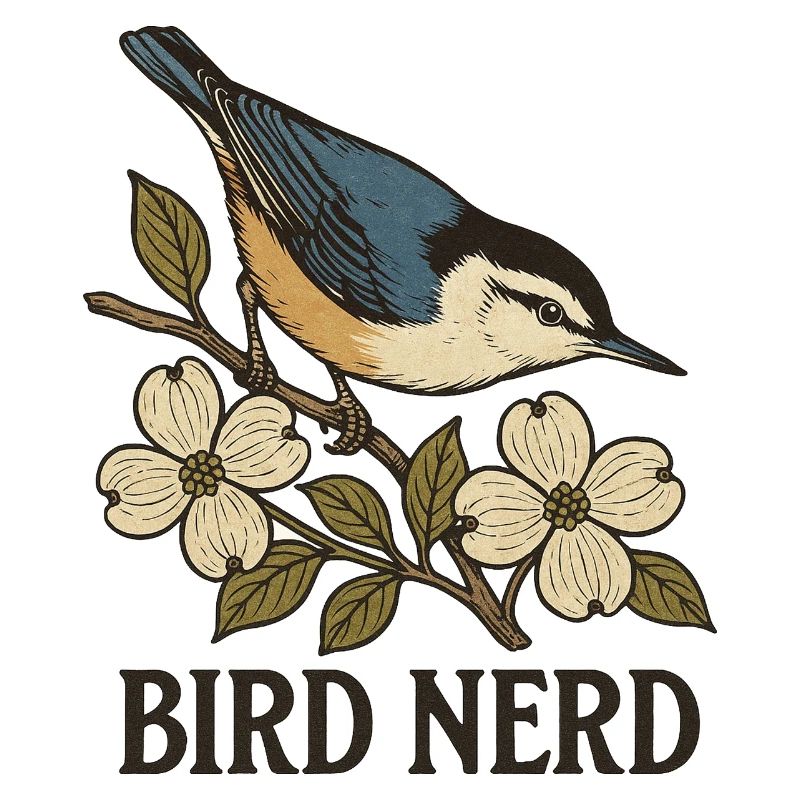 Eleganter blau-schwarzer Singvogel Vogel Nerd