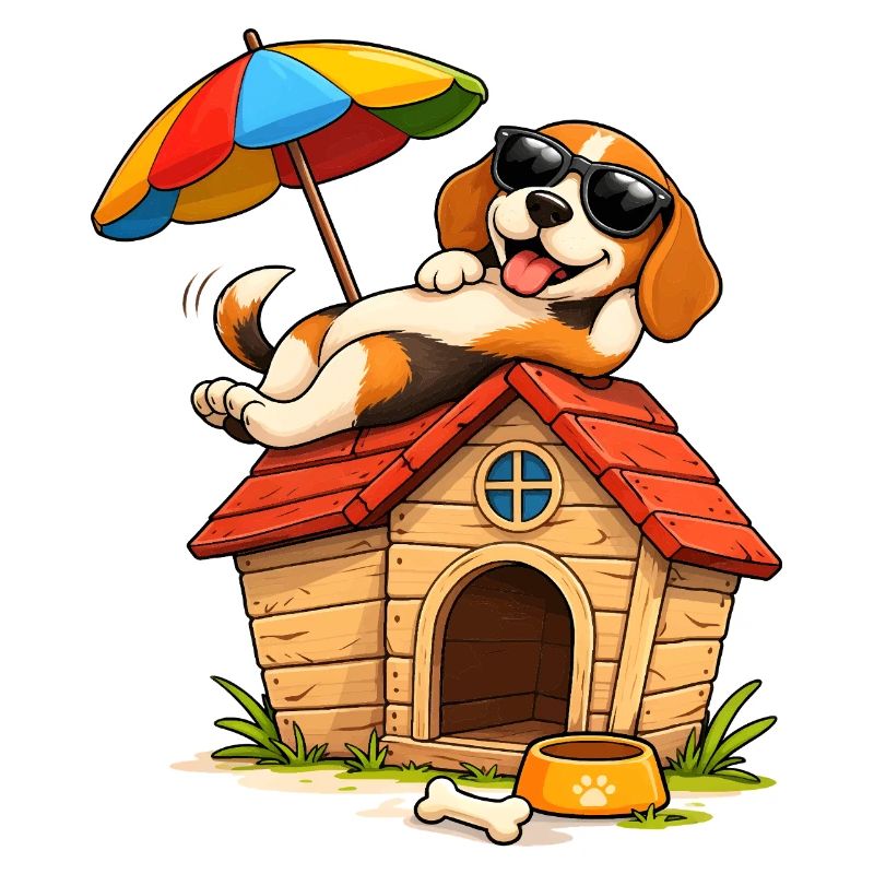 Conception de la maison de vacances des chiens Beagle