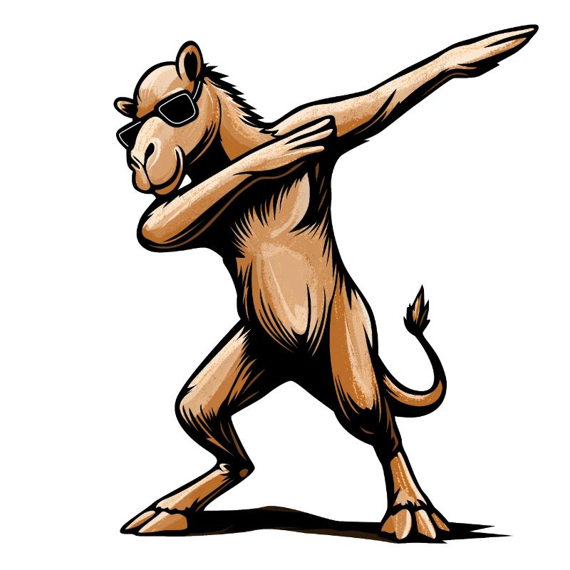 Cool Dabbing Dab Dance Camel avec lunettes de soleil