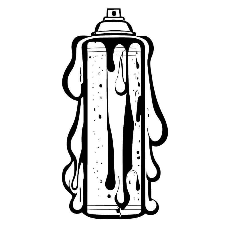 Comic Spray Can with Drops