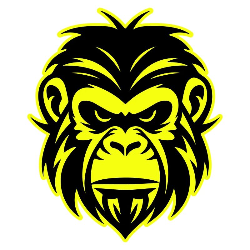 Monkey Head Portrait Icon